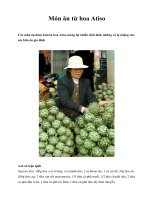 Món ăn từ hoa Atiso docx