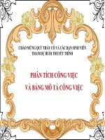 Phân tích công việc và bảng mô tả công việc