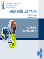 NHẬP MÔN LẬP TRÌNH- CÁC KỸ THUẬT THAO TÁC TRÊN BIT pdf