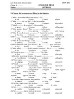 ĐỀ KT 45'''' ANH 6 - TIẾT 89 (số 4)