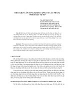 ĐIỀU KIỆN CÂN BẰNG KHỐI LƯỢNG CƠ CẤU PHẲNG NHIỀU BẬC TỰ DO pdf