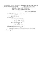 ĐỀ KIỂM TRA CHƯƠNG V