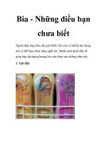 Bia - Những điều bạn chưa biết ppsx