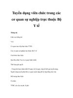 Tuyển dụng viên chức trong các cơ quan sự nghiệp trực thuộc Bộ Y tế ppt