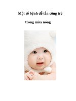 Một số bệnh dễ tấn công trẻ trong mùa nóng pot