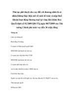 Thủ tục phê duyệt cho vay đối với thương nhân là cá nhân không thực hiện mở sổ sách kế toán và nộp thuế khoán hoạt động thương mại tại vùng khó khăn theo Quyết định số 92/2009/QĐ-TTg ngày 08/7/2009 của Thủ tướng Chính phủ mức vay đến 30 triệu đồng potx