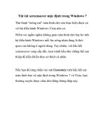 Tút tát screensaver mặc định trong Windows 7 pps