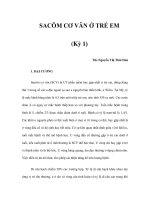 SACÔM CƠ VÂN Ở TRẺ EM (Kỳ 1) pot