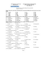 kỳ thi chọn học sinh giỏi tỉnh lớp 12 năm học 2009-2010 môn tiếng anh