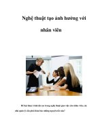 Nghệ thuật tạo ảnh hưởng với nhân viên ppt