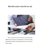 Bốn kiểu lý lịch cơ bản khi xin việc potx