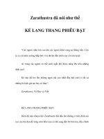 KẺ LANG THANG PHIÊU BẠT - Zarathustra đã nói như thế pps
