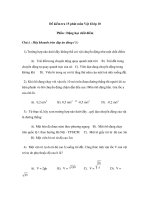 Đề kiểm tra 15 phút môn Vật lí lớp 10 - đề số 3 Phần : Động học chất điểm potx