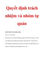 Quyết định trách nhiệm và nhóm tự quản docx
