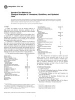 Designation: C 25 – 99 - Chemical Analysis of Limestone, Quicklime, and Hydrated Lime1 pptx
