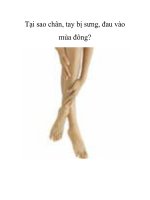 Tại sao chân, tay bị sưng, đau vào mùa đông? pps