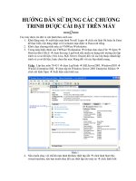 Hướng dẫn sử dụng các chương trình được cài đặt trên máy ppsx