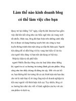 Làm thế nào kinh doanh blog có thể làm việc cho bạn pot