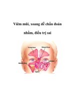 Viêm mũi, xoang dễ chẩn đoán nhầm, điều trị sai pptx