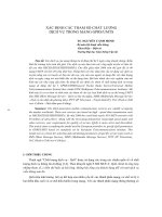 XÁC ĐỊNH CÁC THAM SỐ CHẤT LƯỢNG DỊCH VỤ TRONG MẠNG GPRS/UMTS ppsx