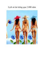 Lịch sử ăn kiêng qua 2.000 năm docx