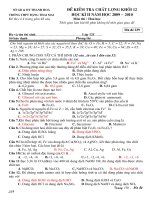 Đề thi thử TN Hóa - Đề 239