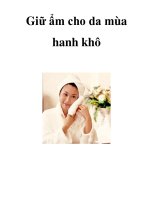 Giữ ẩm cho da mùa hanh khô ppsx