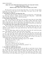 MỘT SỐ GIẢI PHÁP ĐỂ ĐỂ DẠYCÙNG LÚC HAI KỸ NĂNG