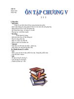 Tiết 52. ÔN TẬP CHƯƠNG V