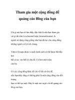 Tham gia một cộng đồng để quảng cáo Blog của bạn pot