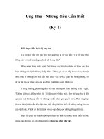 Ung Thư - Những điều Cần Biết (Kỳ 1) pdf