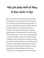 Một giải pháp thiết kế Blog là thực hành và đẹp pdf
