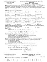 Đề thi và hướng dẫn chấm thi thử TS lần 1