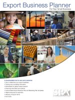 export business planner for your small business