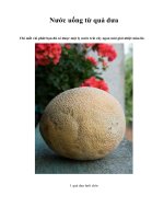 Nước uống từ quả dưa pot