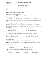 Đề thi thử TN THPT Môn HÓA Năm 2009-2010