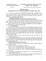 Thông báo tuyển sinh vào lớp 10_NH : 2010-2011