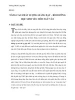 Nâng cao CL giảng dạy, BD HS yếu môn Văn