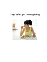 Thực phẩm giải tỏa căng thẳng ppt