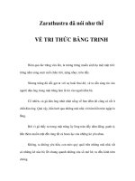 VỀ TRI THỨC BĂNG TRINH - Zarathustra đã nói như thế pdf
