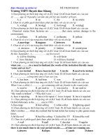 Đề&HD Anh TN Trường Huỳnh Thúc Kháng