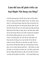 Làm thế nào để phát triển các loại Right Nội dung của blog? docx