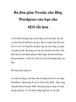 Ba đơn giản Tweaks cho Blog Wordpress của bạn cho SEO tốt hơn pptx