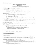 ĐỀ - ĐÁP AN TNTHPT MÔN TOÁN