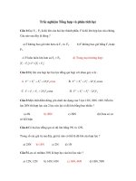 Trắc nghiệm Tổng hợp và phân tích lực pptx