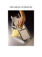 Làm mặt nạ với khoai tây docx