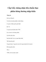 Cấp Giấy chứng nhận tiêu chuẩn thực phẩm thông thường nhập khẩu pptx