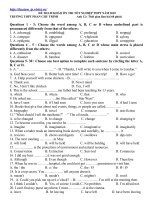 Đề và Đ.án TN Anh Trường Phan Chu Trinh