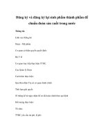 Đăng ký và đăng ký lại sinh phẩm thành phẩm để chuẩn đoán sản xuất trong nước pps