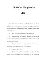 Nuôi Con Bằng Sữa Mẹ (Kỳ 1) pps